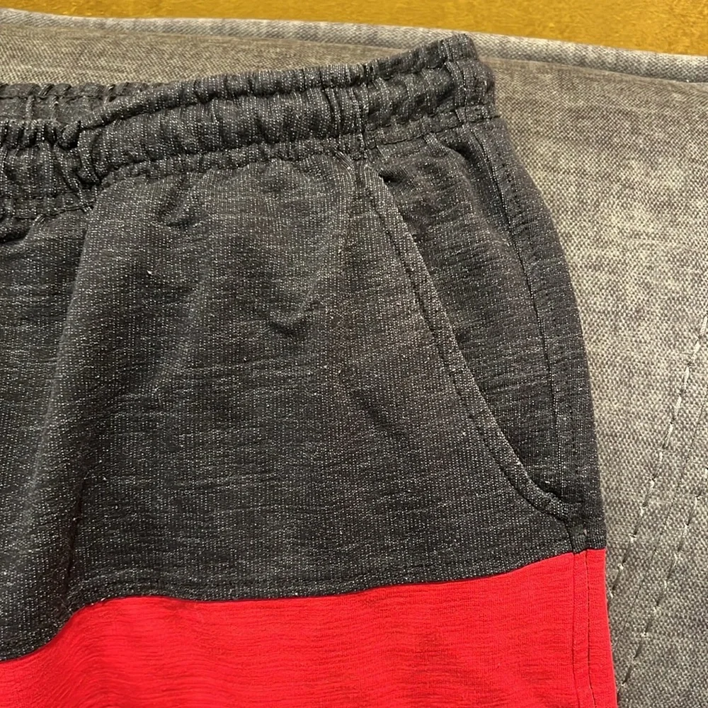 Foundry Red Gray Drawstring Shorts - Picture 3 of 5